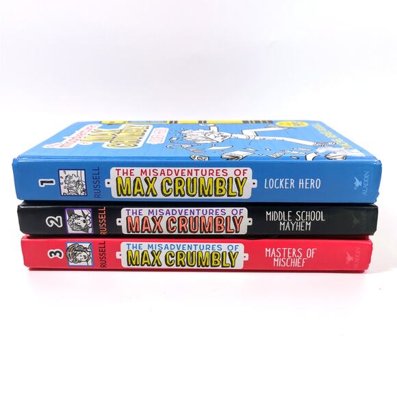 Misadventures of Max Crumbly Books 1 2 3 Lot HC Rachel Renee Russell Ages 9-13 - Picture 3 of 3